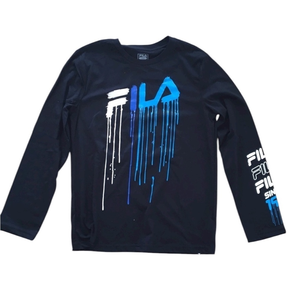 🎉FiLA DRIP LOGO GRAPHIC TEE SIZE:L 14/16